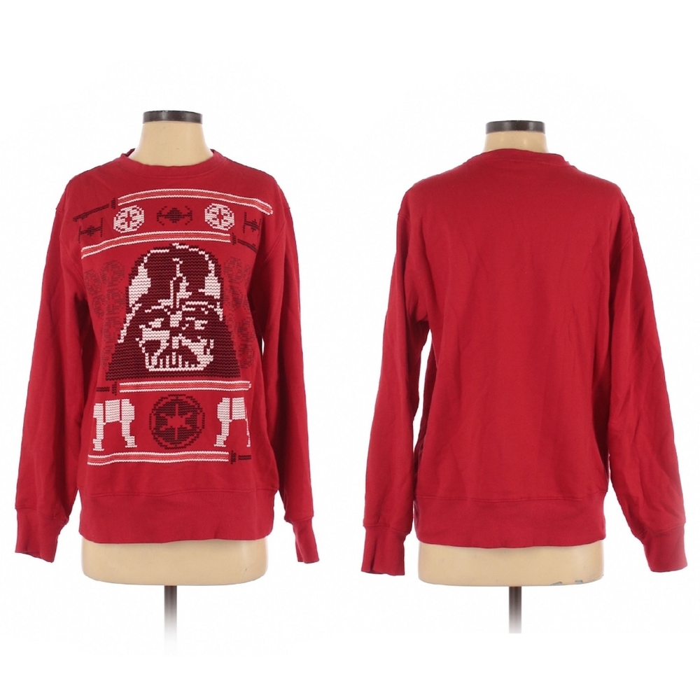 Star Wars Darth Vader Ugly Christmas Sweater, Red, Size S
